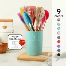 Silicone kitchen utensilios de cocina accessories tools cookware set cooking spoon espatula gadget menaje spatula wooden kichen