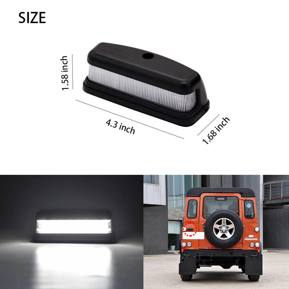 1 шт. Автомобильный задний светодиодный фонарь номерного знака для Land Rover Defender 88 90