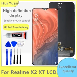 amoled display 6 4for realme x2 rmx1992 rmx1993 rmx1991 lcd touch digitizer screen assembly for realme xt rmx1921 free global shipping
