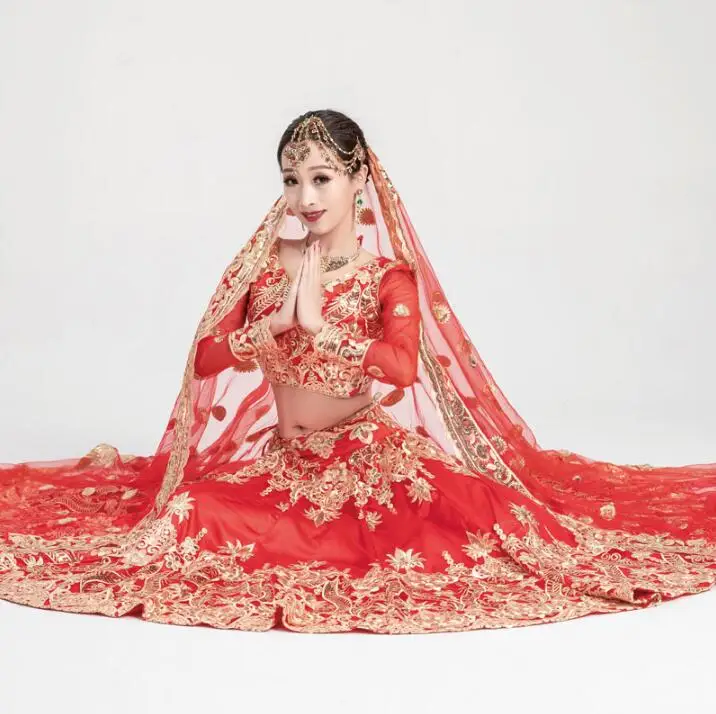 Индийская свадебная одежда индийские сари женский красивый костюм с вышивкой