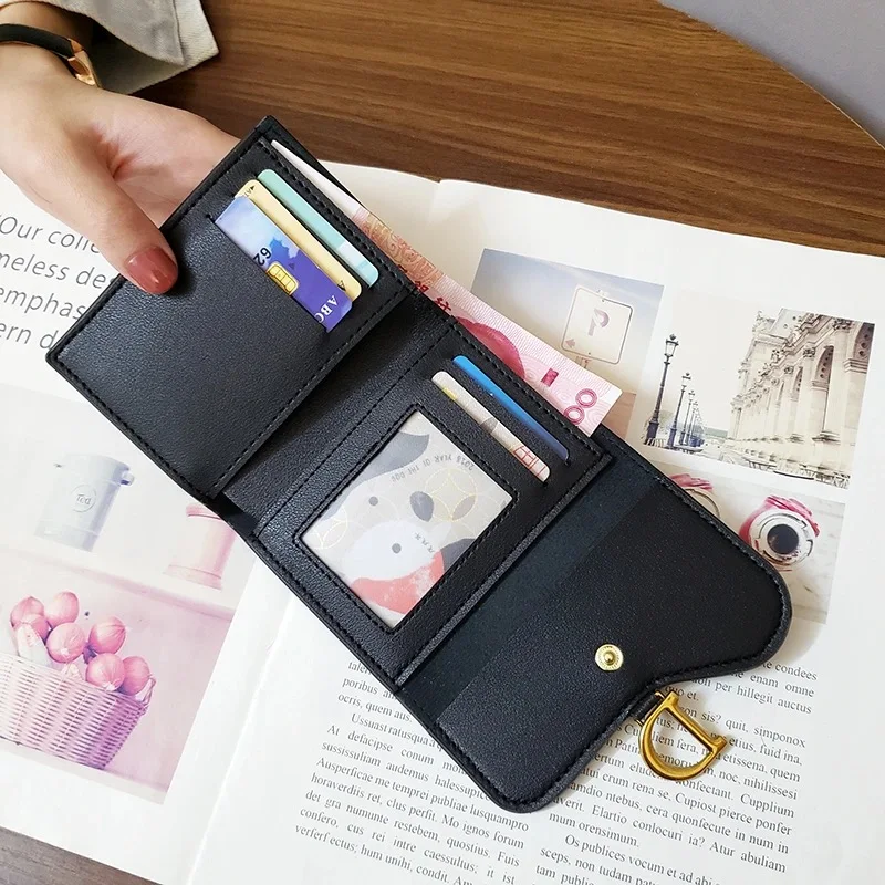 

New Luxury Design Short Wallets for Women High Quality Leather Women's Short Purse Coin Purse Money Purse Wallet Card Holder