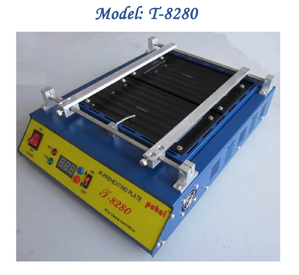 PUHUI T8280 инфракрасный высокой мощности PID интеллектуальный контроль температуры нагревательный T-8280 PCB Подогрев паяльная станция с термостатом