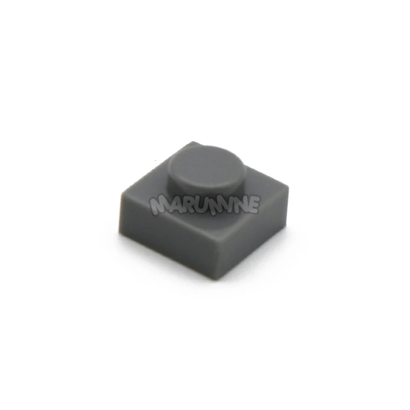MARUMINE 500 шт. 1x1 кирпичи пластина 3D строительные блоки Пиксели картина детей развивающие обучающие игрушки - Цвет: Серый