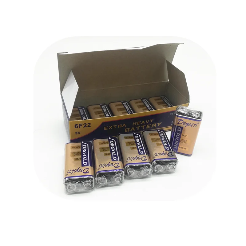 10 шт./лот 6F22 9В аккумуляторы Carbon Zinc Battery 9 volt Battery|Батарейки| |