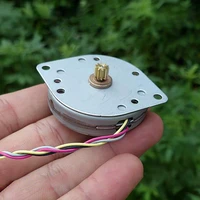 44mm two phase four wire ultra thin stepper motor 10 copper gear 0 5 modulus dc 12v 3 6 degree stepper motor shaft dia 1 5mm