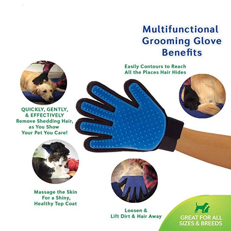 2 шт. перчатки щетки для груминга кошек и собак|Расчески собак| |