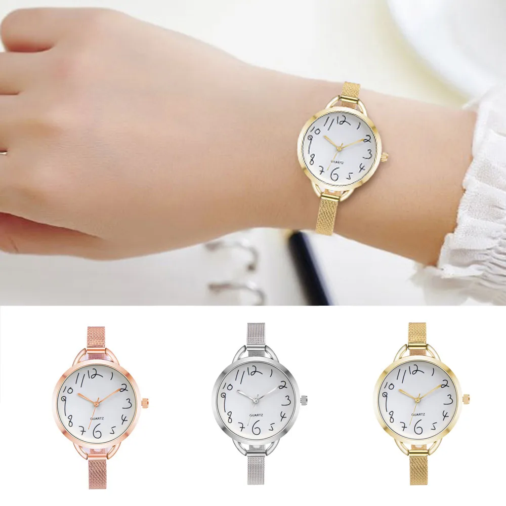 

Luxury ladies watch Fashion Casual Crystal Stainless Steel Analog Pointer Wristwatch Reloj Mujer Quartz Relogio Feminino Watches