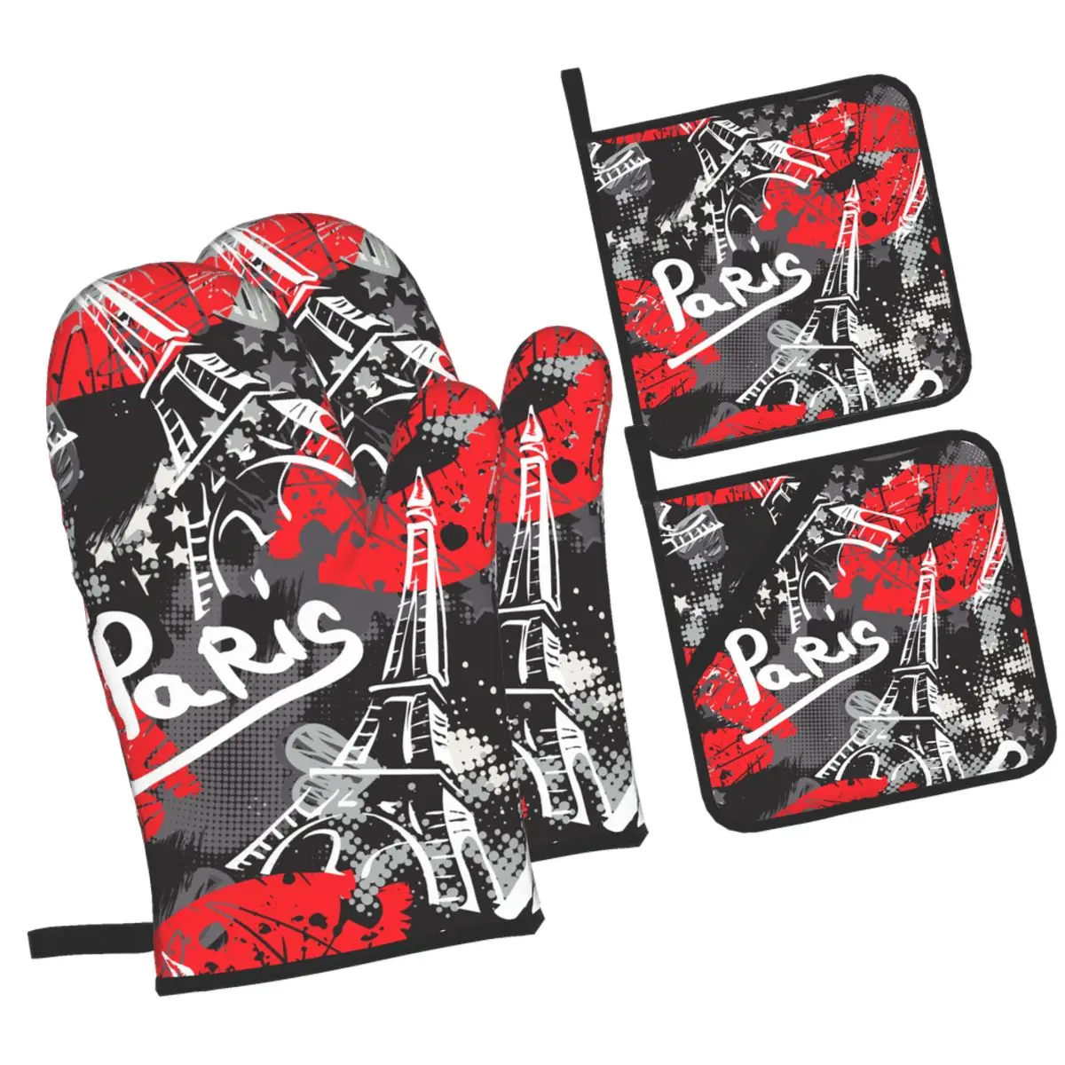 4 шт. полиэстер постельное Кухня Пособия по кулинарии перчатки для микроволновой