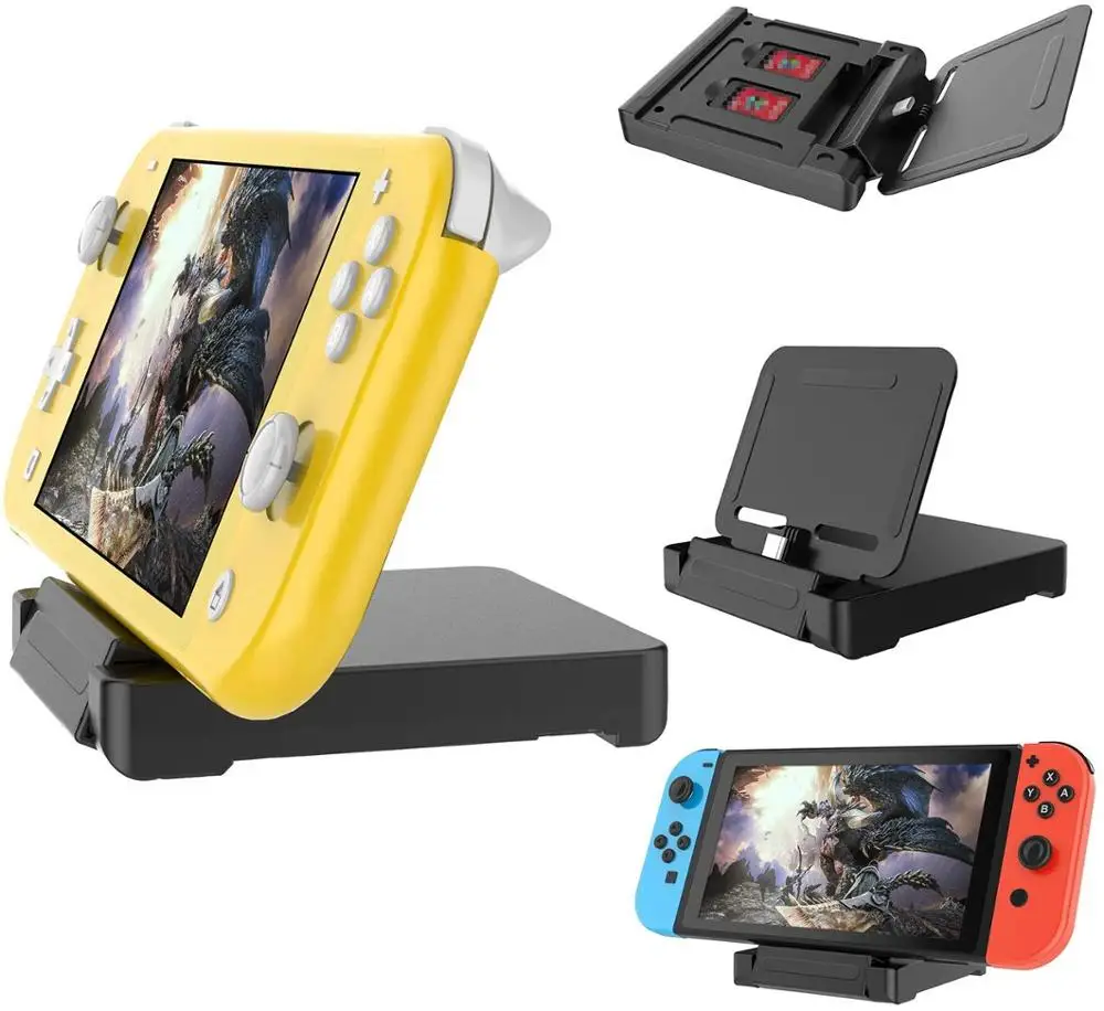 Портативная зарядная станция док Подставка для зарядки с 2 слотами игровых карт