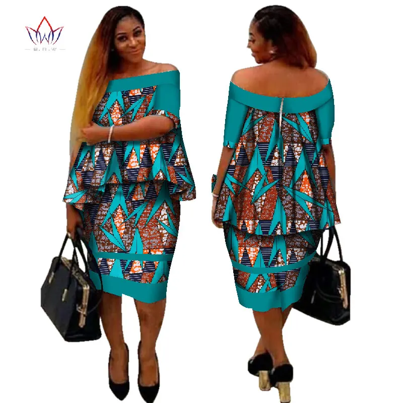 11 Африканский dashiki печати Женская одежда Двойка Топы корректирующие и Для тела кукурузы юбка Дизайн Мода г. плюс Размеры bintarealwax WY2890 - Цвет: 11