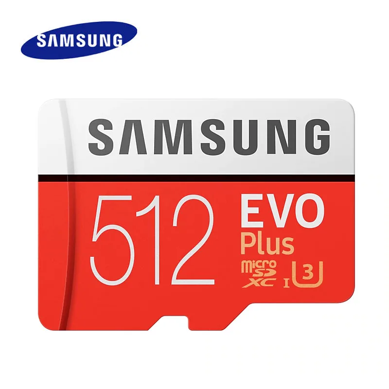 Samsung карта памяти Micro Sd Evo Plus 512 ГБ Sdhc/Sdxc класса Class10 C10 Uhs-1 Tf карт Trans Flash 4k Microsd - купить