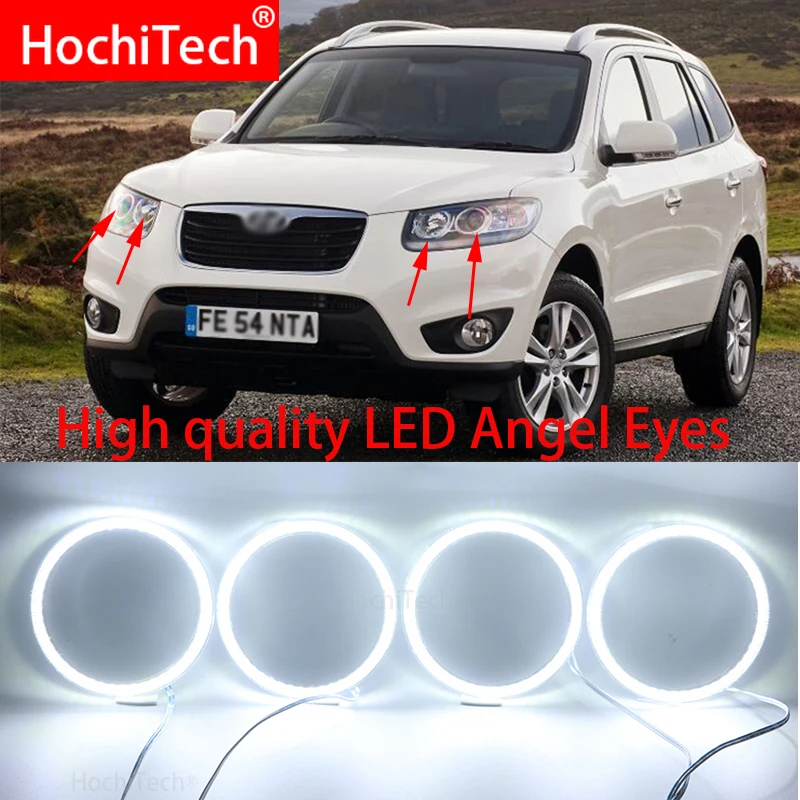 

For Hyundai Santa Fe santafe 2007 - 2012 Super Bright white color 3528 SMD led Angel Eyes kit daytime running light DRL