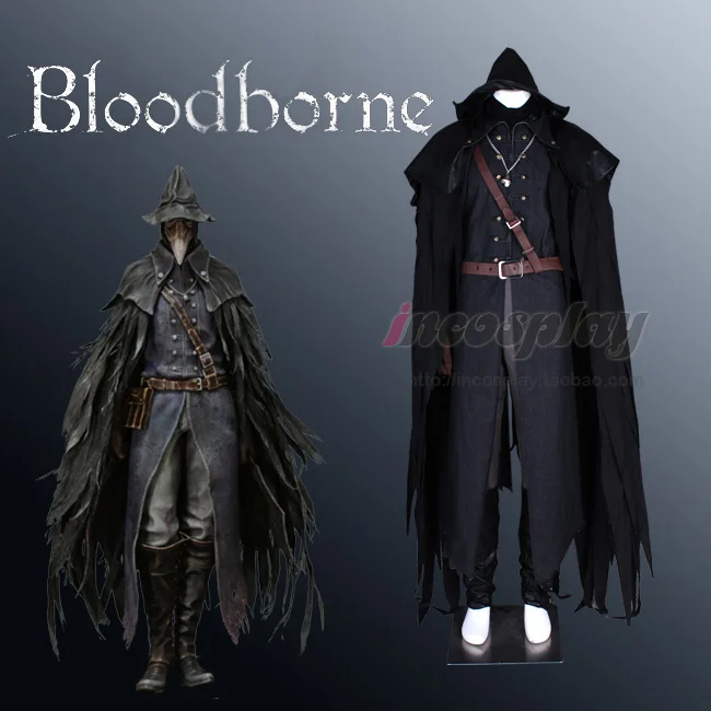 

Anime! Bloodborne The Crow Eileen Gothic Uniform Cosplay Costume Halloween Carnival Outfit Custom Any Size Free Shipping