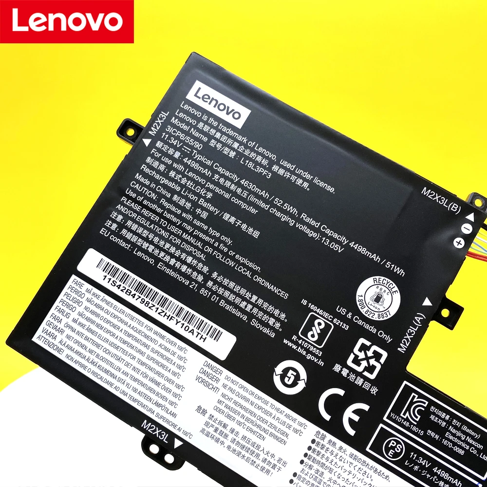 Новый оригинальный аккумулятор для ноутбука Lenovo Ideapad S340-14 15IWL 15IIL L18M3PF6 L18L3PF2 14-2019