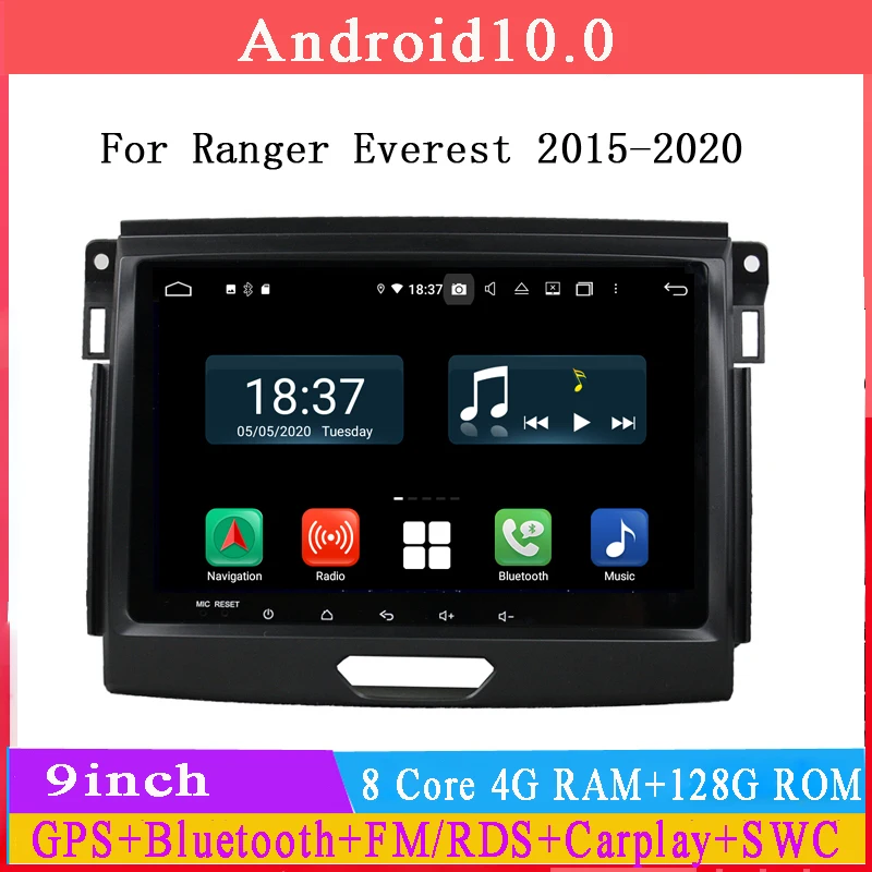 9 дюймов android 10 автомобильный радиоприемник для Ford Ranger Everest 2015 2017 2020 Автомобильный