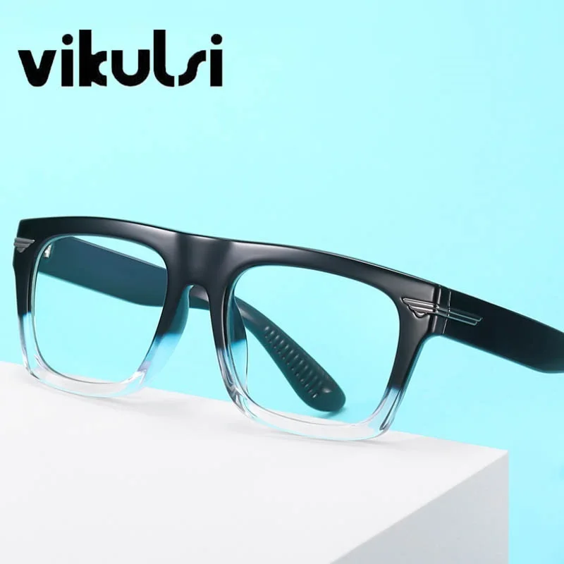 Очки в винтажном стиле для мужчин и женщин квадратные оптические - Цена: 7.8