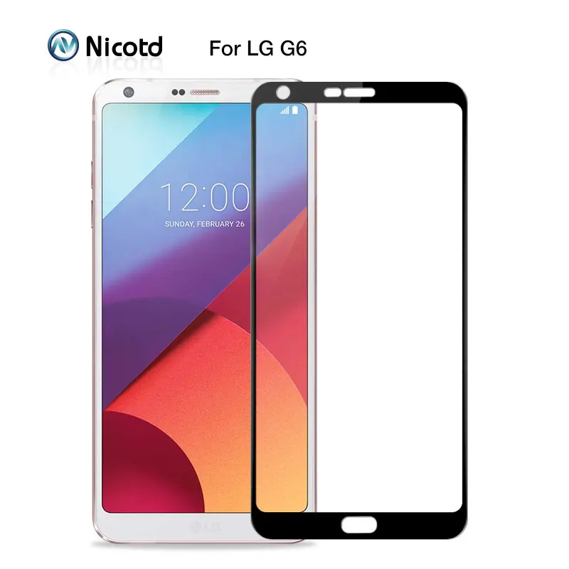 Протектор экрана nicodd Оригинал Полное покрытие для LG G6 закаленное стекло защитная