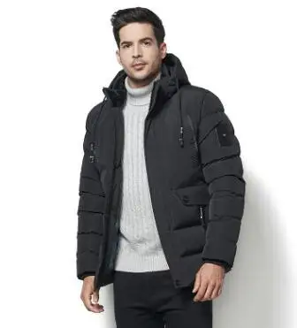 

JTFANjacket men's fashion casual trend warm business plus thick youth hooded jacket