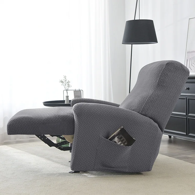 

Split Style Recliner Cover Jacquard Massage Armchairs Covers Stretch Spandex Lounger Couch Sofa Slipcovers Lazy Boy Chair Cover