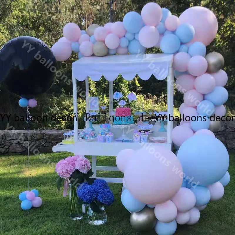 Новогодний 104 шт./компл. арочный комплект металлические золотые Макаруны шары из