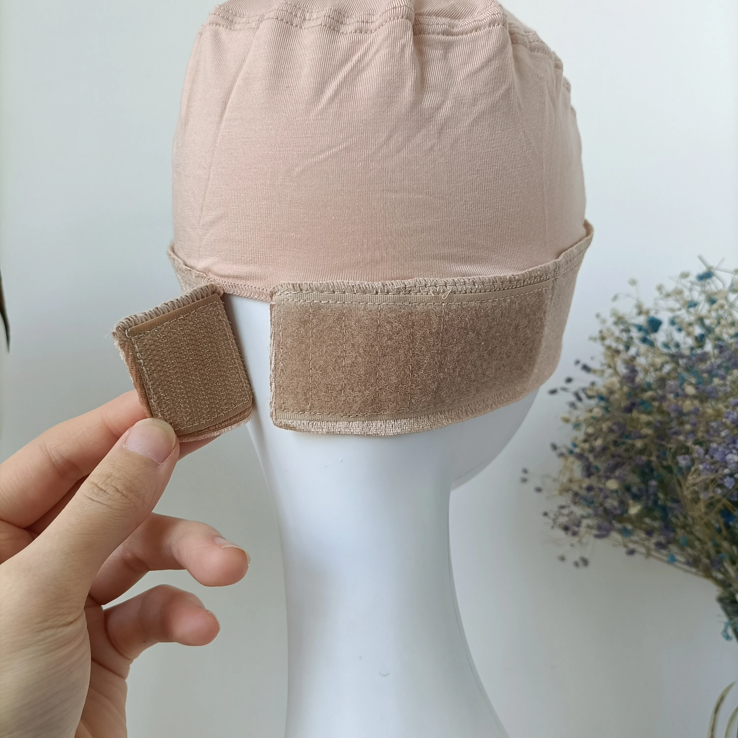 S Wig Grip Cap с регулируемой липучкой для пациентов раком бархатная головная повязка