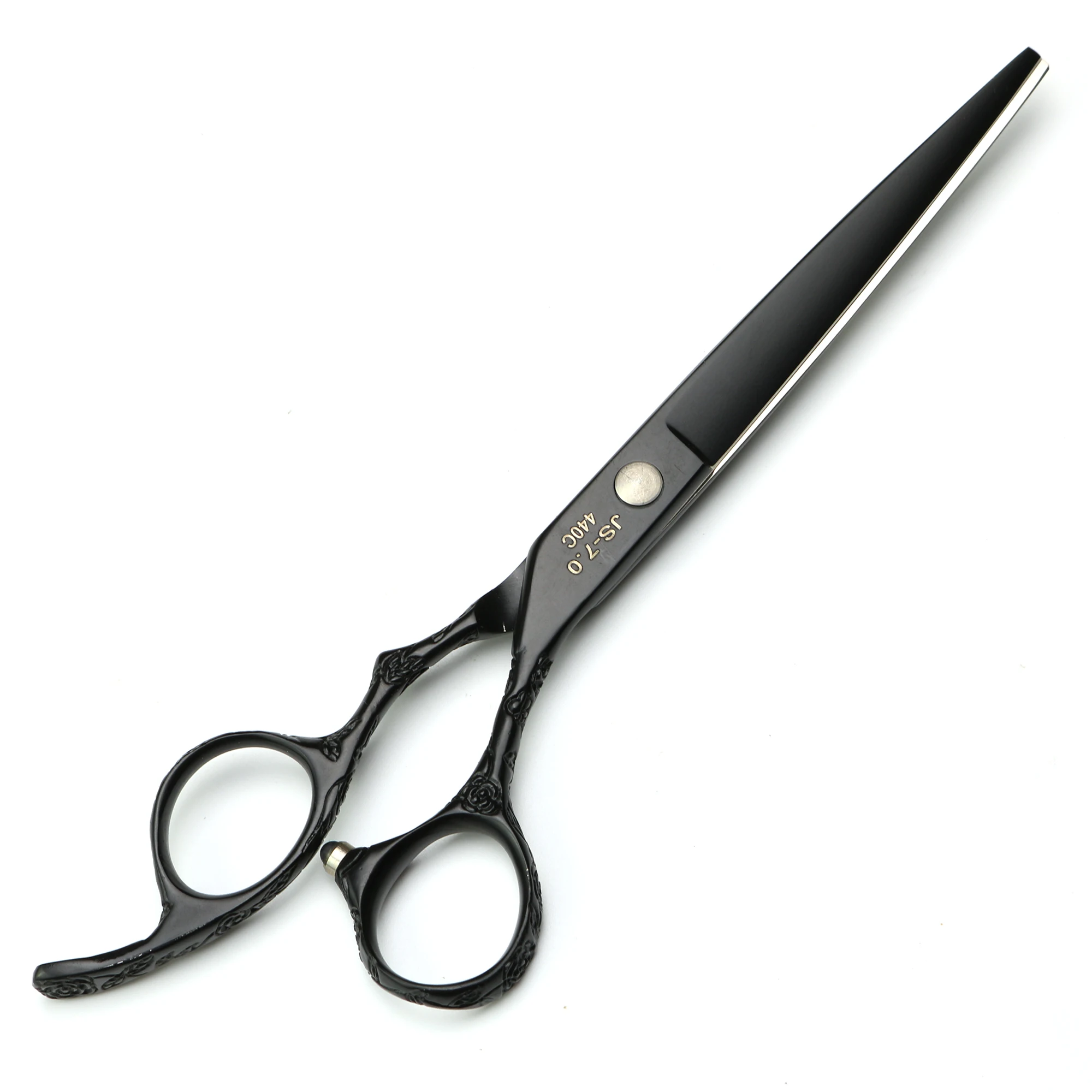 7 дюймов Черная роза резьба профессиональные ножницы для волос Япония 440C резки