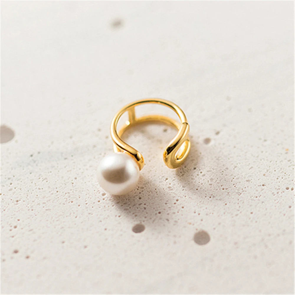 

Temperament Of Restoring Ancient Ways Is Double Round Pearl Contracted Ear Clip Earring Women Earrings Ear Bones Clip