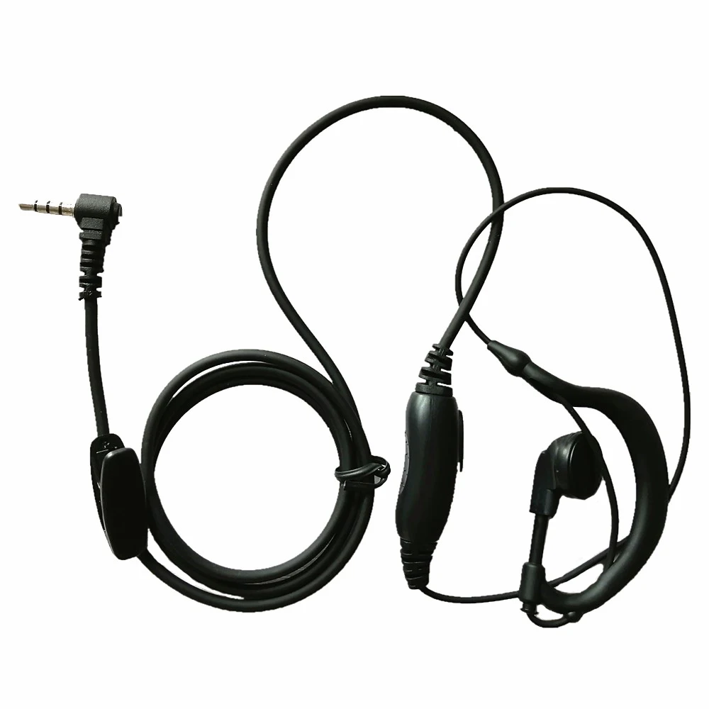 G образный ушной крючок гарнитура наушник микрофон PTT для Yaesu Vertex двухсторонняя