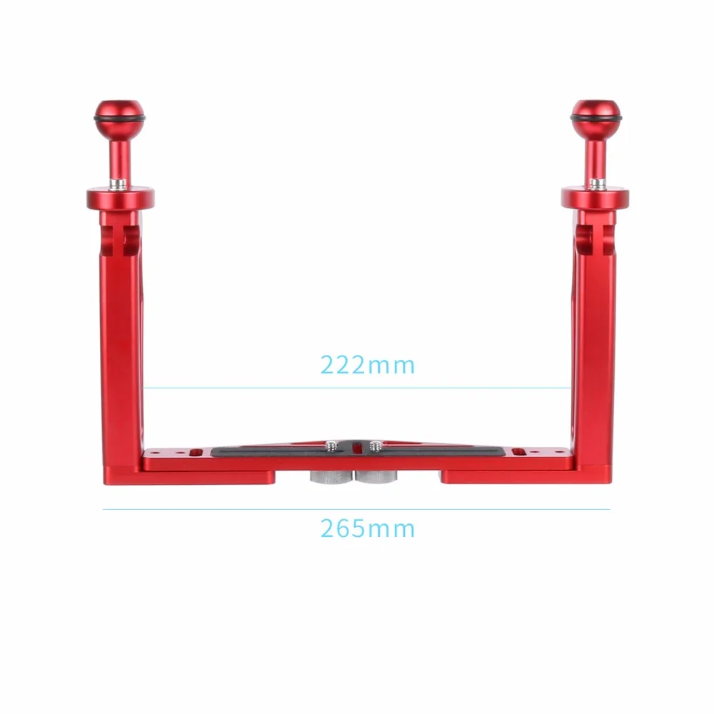 

DSLR Дайвинг двойной ручной лоток кронштейн с зажимом винтовой адаптер Верхняя ручка затвор расширение Спортивная камера Подводная фотограф...