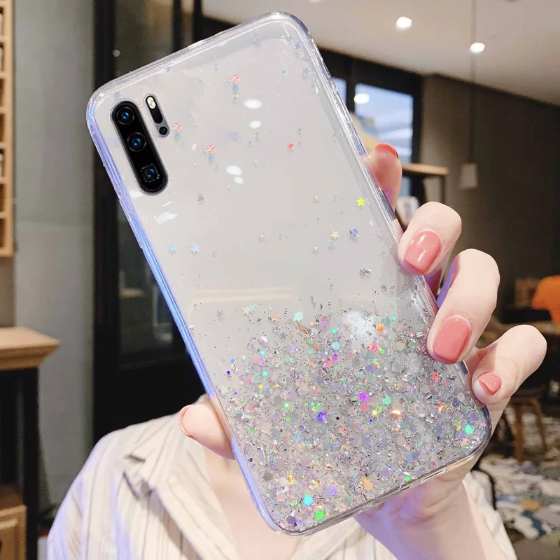 Чехол для смартфона Huawei Nova 6E 6 5T 5I Pro противоударный чехол телефона 5 4E 4 3i 3E 3 Bling Glitter