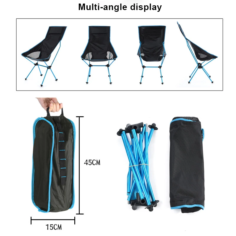 Jual Kursi Lipat Luar Ruangan Kursi Berkemah Portabel Kursi Luar Ruangan Aloi Aluminium Untuk Memancing Piknik Bepergian Pantai Bangku Portabel