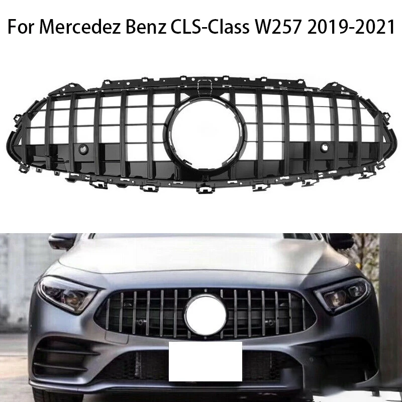 

For Mercedez Benz CLS W257 CLS300 CLS350 CLS450 CLS53 CLS400 CLS500 2019-2021 Car Front Kidney Grille Hood Front Bumper