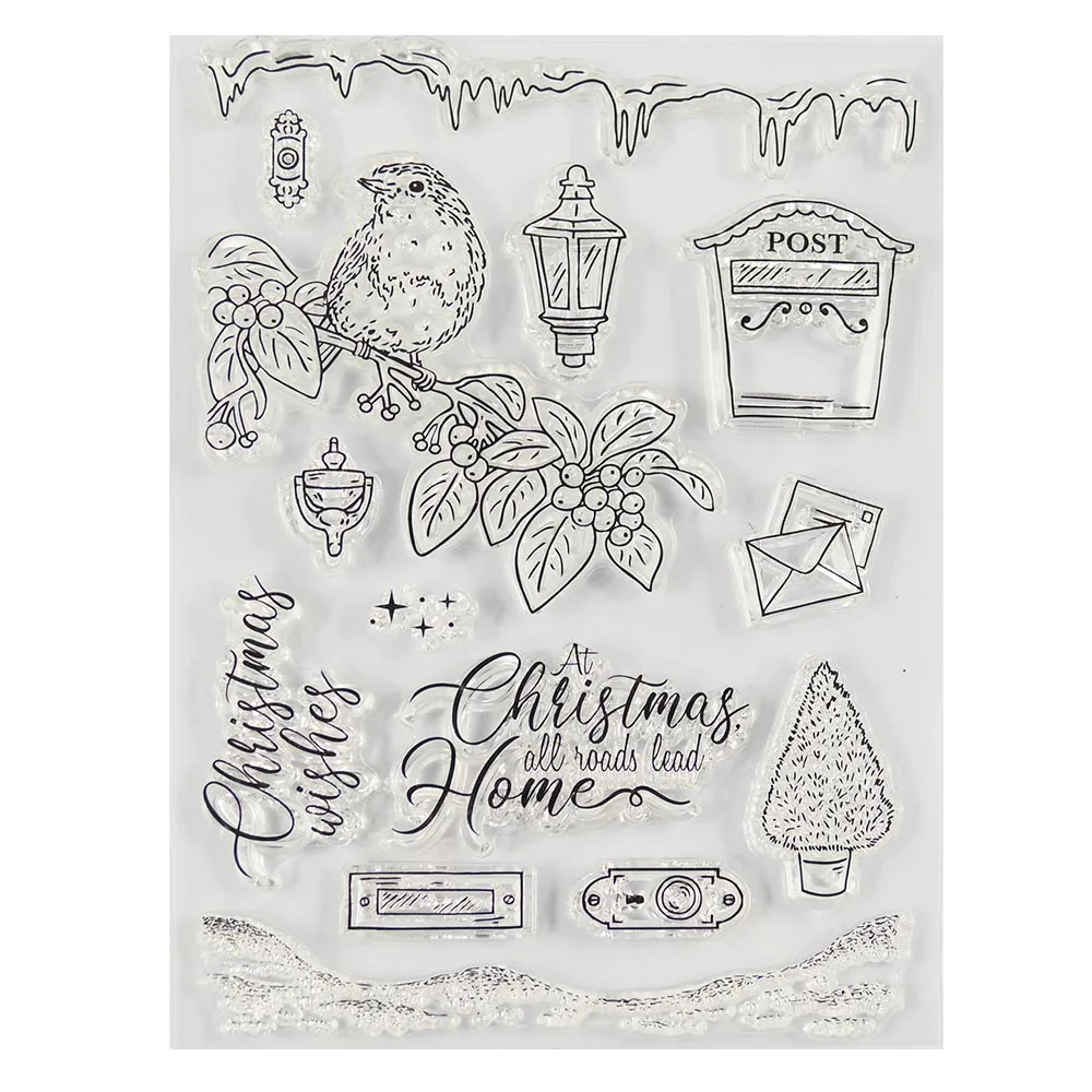 Все дороги ведут домой прозрачный Штамп для DIY Скрапбукинг/карты/Дети Рождество