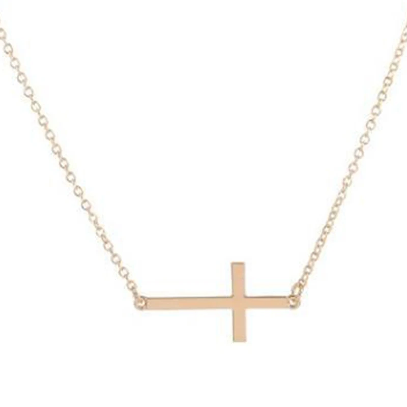 Женский браслет с золотым крестом цепочка на руку из нержавеющей стали модный