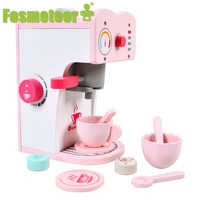 fosmeteor new childrens educational development wooden toy kitchen series kitchen utensils pink coffee machine