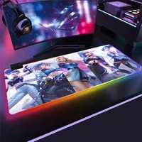 rgb lol players must have game accessories mouse pad large led mouse pad league of legends kda womens team can be customized
