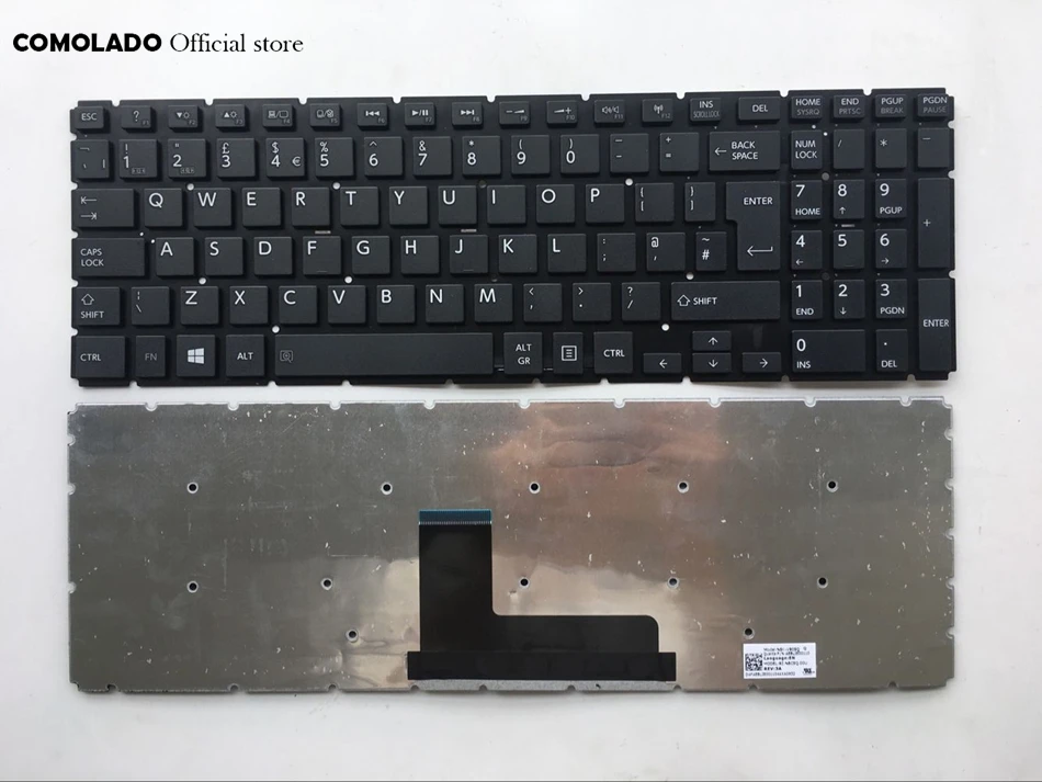 

UK Laptop Keyboard For Toshiba Satellite L50-B L55-B L55DT-B S50-B S55-B L50-C Series UK Layout