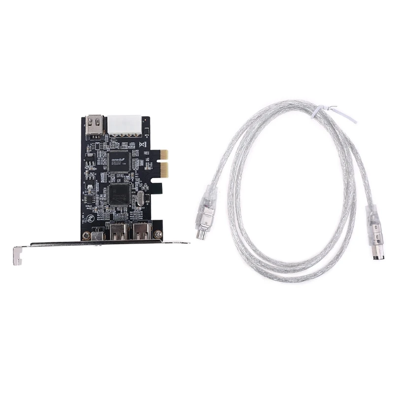 

PCIe 3 Ports Firewire Cable Expansion Card PCI Express 1394B & 1394A TI XIO2213B 97QB