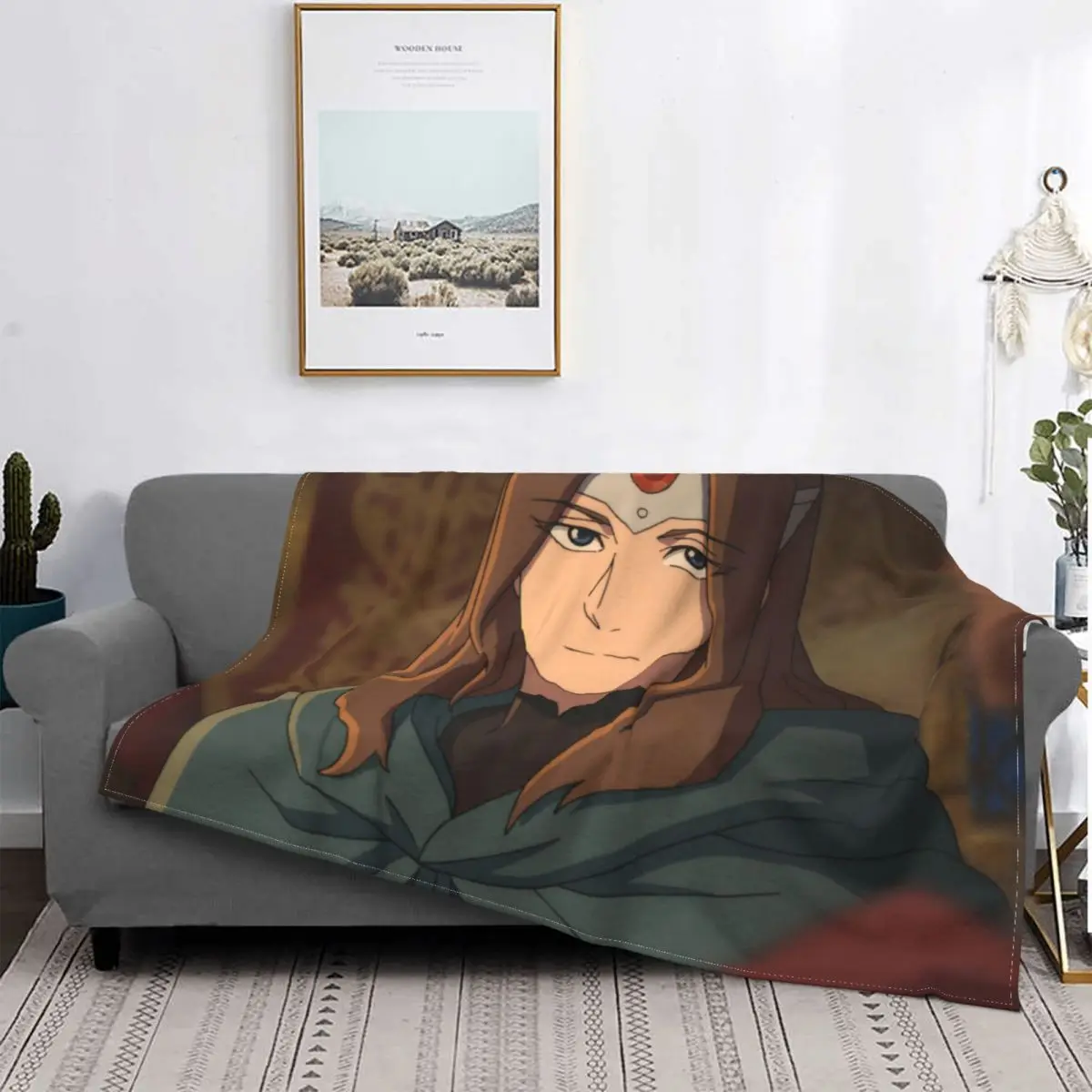 

Dota Dragon's Blood Luna Epic Fantasy Animated Blanket Flannel Decoration Mirana Portable Home Bedspread