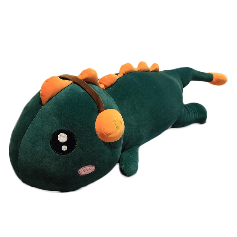 1 шт. креативная зеленая розовая мультяшная плюшевая кукла динозавр гарнитура