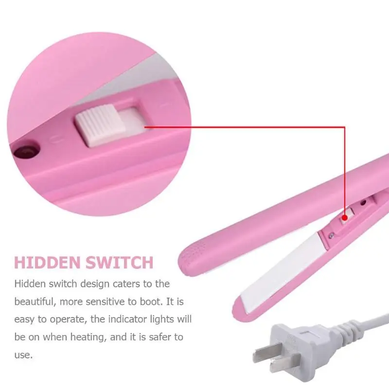 Мини выпрямитель для волос Электрический Ионный керамический Стайлинг щипцы