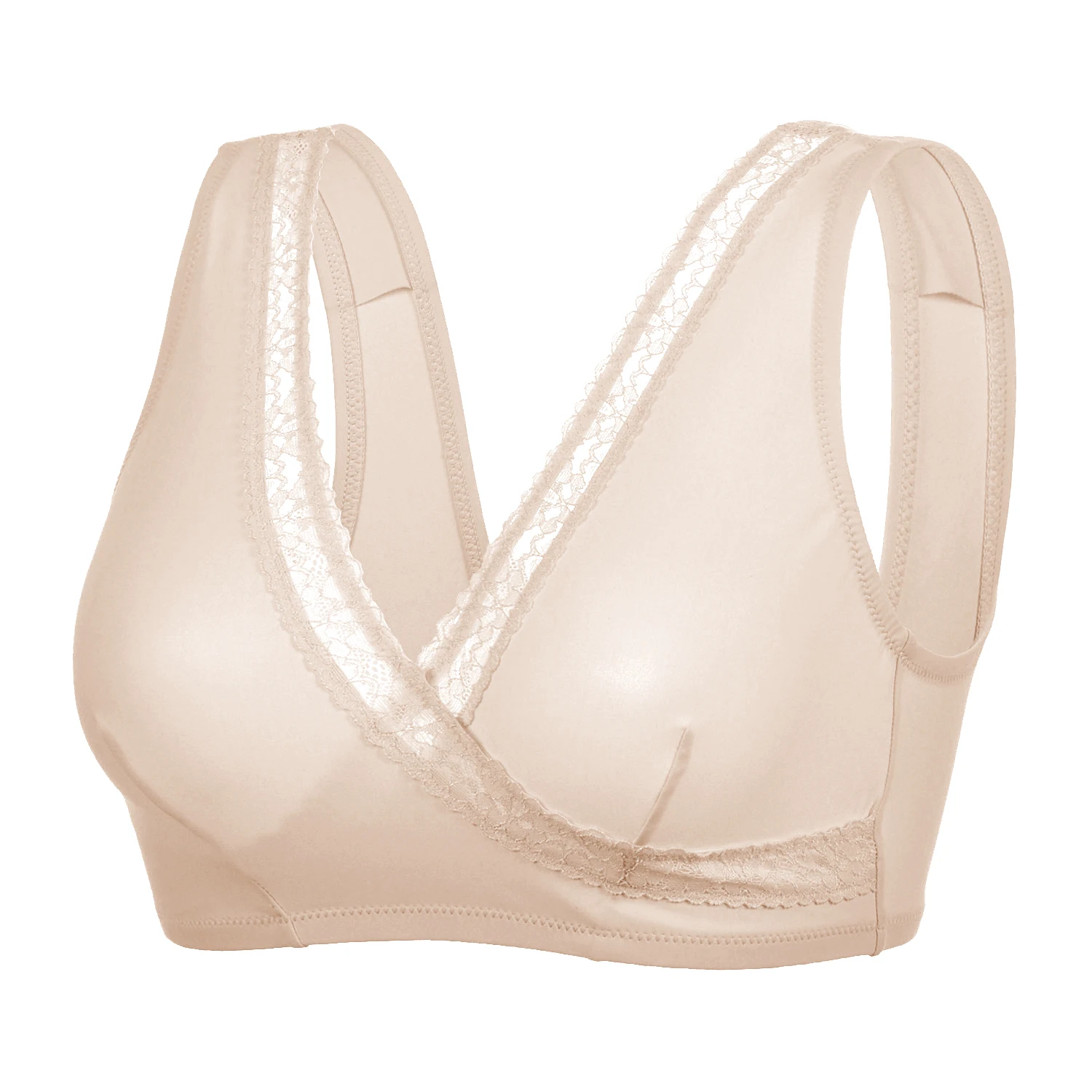 Beige05 Delimira женские мягкие чашки комфорт сна поддержка плюс размер Бюстгальтер для кормления - Цвет: Beige05