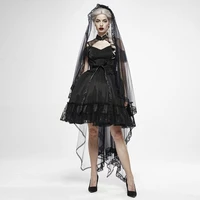 gothic lace classic gorgeous zombie bride gradient color ladies veil double mesh yarn sexy headscarf veil hair accesories
