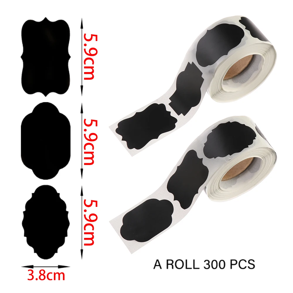 

300pcs DIY Blackboard Stickers Waterproof Chalkboard Kitchen Spice Label Sticker Home Jars Bottles Tags Blackboard Labels