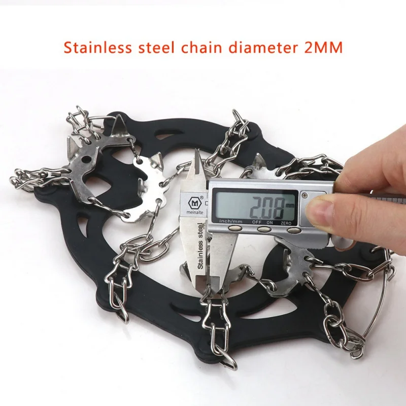 

Teeth Mountaineering Ice Claws Outdoor Snow Anti-Skid Chain Stainless Steel Silicone Anti-Skid Reinforced Nail Orange