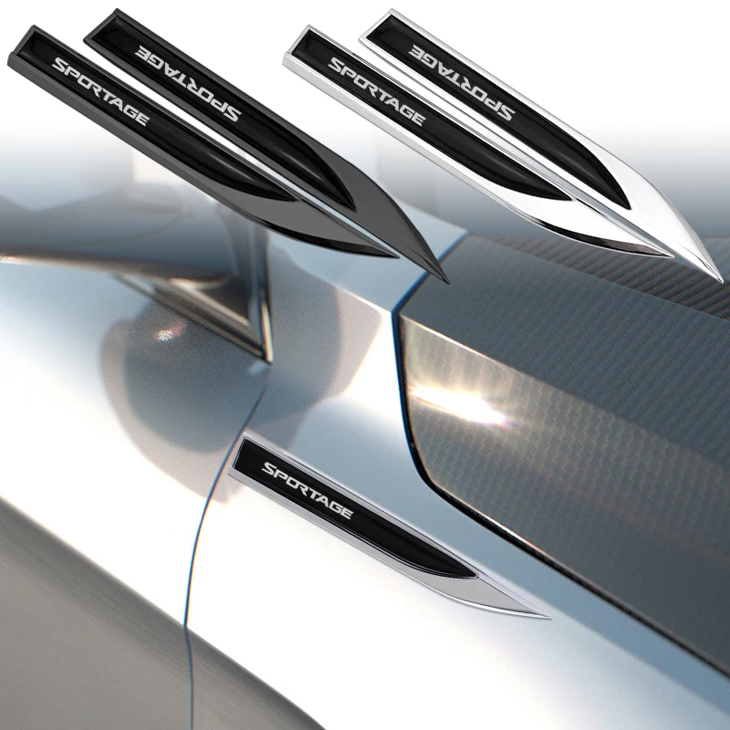 3D наклейки для автомобиля хром лист из цинкового сплава в сторону доски Хвост