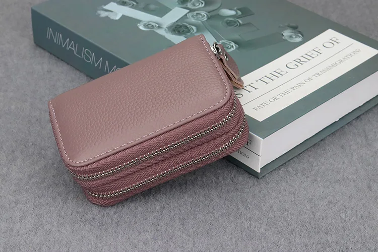COMFORSKIN, Новое поступление, натуральная кожа, RFID, противоугонная щетка, держатель для карт, большая емкость, двойная молния, отделение для карт, кошельки