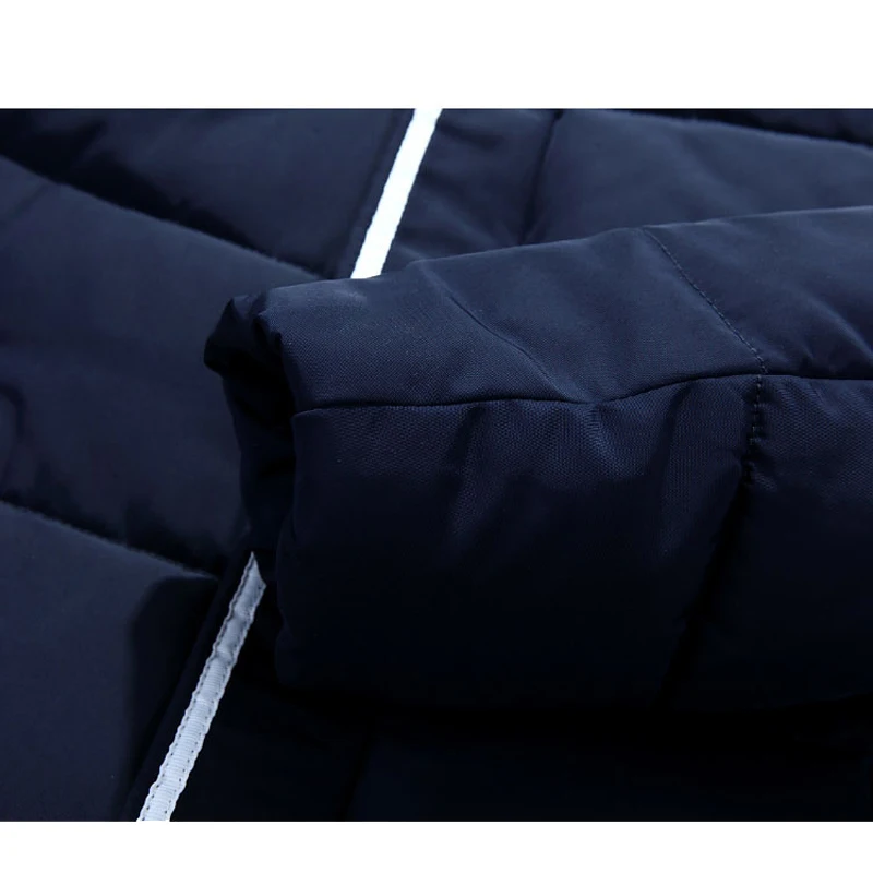 Men's Winter Wool Collar Casual Warm Cotton Coat Coat Cotton Jacket Medium Length Thickened Men's Wear