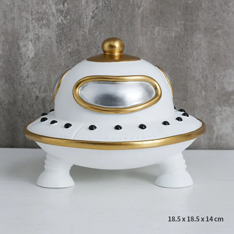 A01 18.518.5x14cm Творческий прекрасный современный астронавт миниатюрная Статуэтка из смолы ремесло домашний сад мода Настольный предметы мебели Свадебный декор - Цвет: A01 18.518.5x14cm