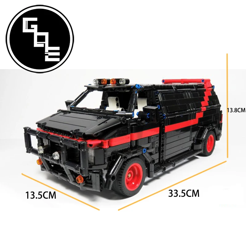 

High-Tech city Vanguard Task Force vehicle RC Police patrol car A-Team Van MOC-5945 building blocks bricks toys for kids gifts